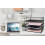 EXERZ Letter Trays 4pcs Stackable Paper Sorter A4 Desk File Organiser Black 6