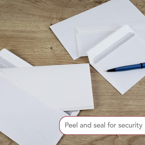 Basildon Bond Luxury Peel and Seal Envelopes 20 Pack for A4 Writing Pad - White, Size DL 2