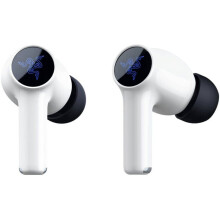 Fones de ouvido intra-auriculares sem fio brancos - Razer - Bluetooth - Redução de ruído - Microfone embutido