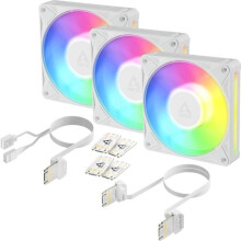 Witte behuizingsventilator - Arctic - BioniX P12 A-RGB - 3 stuks - 120 mm - 3000 t/min - ARGB - 120 x 120 x 26 mm
