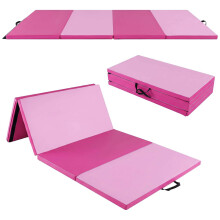 Opvouwbare gymmat, donkerroze, 240x120x5 cm, EPE-schuim