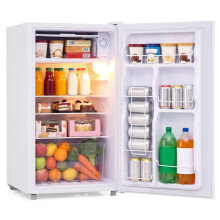 98L witte minikoelkast, 5 temperatuurstanden, LED-verlichting, omkeerbare deur