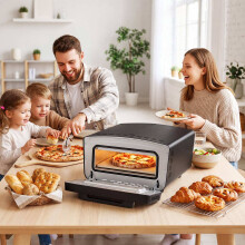 Elektrische pizzaoven voor binnen, 1700W, 12 inch, touchscreen