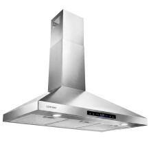 90 cm zilverkleurige afzuigkap met touch- en gebarenbediening