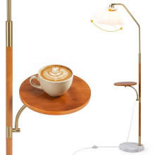 Vloerlamp van 160 cm met plank en verstelbare kop