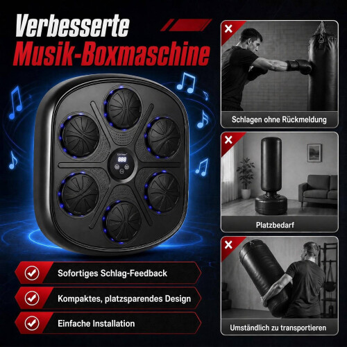 Muzikale boksmachine met led-display en 9 standen
