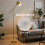 Verstelbare gouden vloerlamp met E27 fitting en voetschakelaar. 2