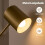 Verstelbare gouden vloerlamp met E27 fitting en voetschakelaar. 4
