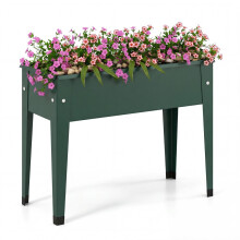Verhoogd metalen tuinbed met poten – Groen
