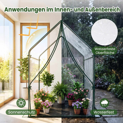 Grote mini-kas met metalen frame en waterdichte mat 1