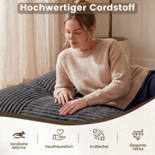 Omvormbare corduroy zitzak slaapbank – Donkergrijs