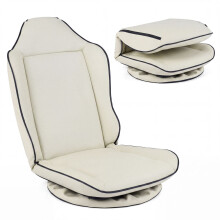 360 draaibare gamingstoel met verstelbare rugleuning, beige