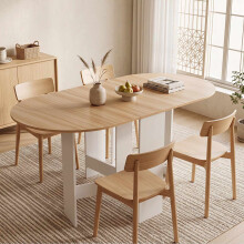 Opklapbare witte tafel voor 4-7 personen, 163x80x75 cm