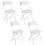 4 Pack White Folding Chairs with Heavy Duty Metal Frame 1