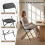 4 Pack Black Folding Chairs with Heavy Duty Metal Frame 1