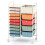 14-Drawer Rolling Storage Cart with Metal Top & Pegboard 1