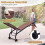 Adjustable Brown Sun Lounger with Wheels & Breathable Fabric 1