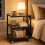 3-Tier Side Table with Glass Top and Steel Frame 4