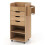Craft Storage Trolley with Drawers and Shelves, Natural 8