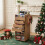 Craft Storage Trolley with Drawers and Shelves, Natural 1
