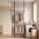 Adjustable Floor-to-Ceiling Clothes Rack, Black, 43.3"-124" 1