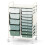 15-Drawer Rolling Storage Cart with Metal Top & Pegboard 1