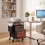Mobile File Cabinet with Tabletop and Storage Shelf - Brown 1