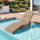 Ergonomic In-Pool Lounge Chair with Wheels - Brown HDPE 1