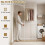 Telescopic Clothes Rack, Adjustable Metal, White 8