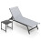Outdoor Chaise Lounge Set with Wheels and Side Table 1