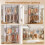 Adjustable Black Clothes Rack with 4 Hanging Rods, 43.3"-124" 1