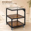 3-Tier Side Table with Glass Top and Steel Frame 8