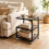 3-Tier Side Table with Glass Top and Steel Frame 6