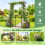Garden Arbor with Gate, Planter Boxes & Trellis - Black Metal 1