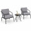 3-Piece Grey Patio Set with Metal Frame & Cushions 8
