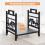Metal Firewood Rack with Handles and Adjustable Feet 7