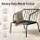 3-Piece Grey Patio Set with Metal Frame & Cushions 5