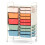 15-Drawer Rolling Storage Cart with Metal Top & Pegboard 1