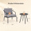 3-Piece Grey Patio Set with Metal Frame & Cushions 6