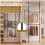 Adjustable Floor-to-Ceiling Clothes Rack, Black, 43.3"-124" 8