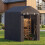 Heavy-Duty Portable Storage Shed, Dark Gray, 5x3x5 ft 1