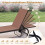 Adjustable Brown Sun Lounger with Wheels & Breathable Fabric 8