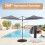 290 cm Grey Cantilever Parasol with Stand & 360 Rotation 1