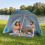 Beach Shelter Umbrella UPF 50+ with Side Panels, Turquoise 1