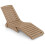 Ergonomic In-Pool Lounge Chair with Wheels - Brown HDPE 4