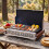 Folding Charcoal Grill, Adjustable Heights, 4-Sided Ventilation 1