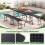 Folding Rattan-Look Beer Bench, Black, 182cm, Portable 4