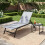 Outdoor Chaise Lounge Set with Wheels and Side Table 5