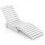 Ergonomic HDPE Pool Lounger with Wheels - White 4