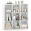 9-Cube White Wooden Bookshelf with Anti-Tipping Kit 2